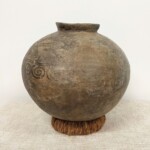 Old Timor Clay Pot with Motifs at Gado Gado