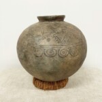 Old Timor Clay Pot with Motifs at Gado Gado