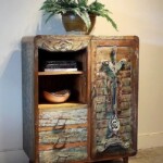 Painted Mid-Century Modern Cabinet Bali Style