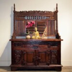 Reclaimed Teak Indonesian Console Cabinet with Shutter Screen