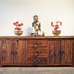 Reclaimed Teak Large Sideboard with Brass Handles