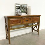 Reclaimed Wood Bali Console Table with Drawer Reclaimed Wood Bali Console Table with Drawer from Gado Gado