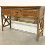 Reclaimed Wood Bali Console Table with Drawer from Gado Gado