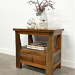 Reclaimed Wood Open Shelf Side Table Nightstand