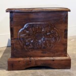 Rustic Carved Chest Reclaimed Teak