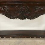 Slim Reclaimed Wood Carved Console Table