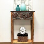 Small Reclaimed Teak Carved Console Table