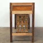 Spalted Wood Top Carved Console Table