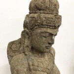 Tall Water Goddess Carved Stone Statue