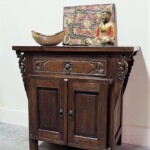 Carved Bali Console Cabinet