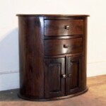 Teak Oval Side Table Nightstand
