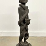 Vintage Tribal Statue Man with Snake at Gado Gado