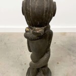 Vintage Tribal Statue Man with Snake