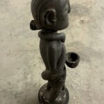 Vintage Tribal Statue Man with Snake