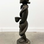 Vintage Tribal Statue Man with Snake