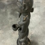 Vintage Tribal Statue Man with Snake