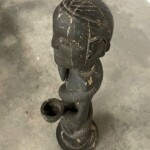Vintage Tribal Statue Man with Snake