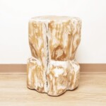Whitewashed Teak Mortar Side Table