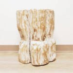 Whitewashed Teak Mortar Side Table