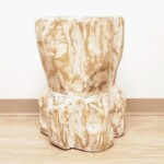 Whitewashed Teak Mortar Side Table