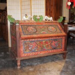 Old Carved Wedding Chest from Madura