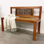 Handcrafted Artisan Entryway Bench Reclaimed Wood at Gado Gado