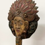 Vintage Dewi Sri Rice Sheaf Paddle from Bali