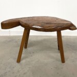 Organic Artisan Teak Stool from Gado Gado