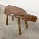 Organic Artisan Teak Stool from Gado Gado