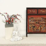 Vintage Hand Carved Chinese Wood Panel at Gado Gado Indonesian Furniture