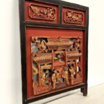 Vintage Hand Carved Chinese Panel