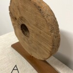 Vintage Teak Wheel Organic Art A