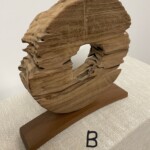 Vintage Teak Wheel Organic Art B