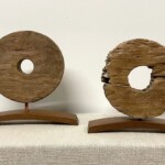 Vintage Teak Wheels Organic Art