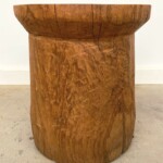 Old Teak Mortar Accent Table