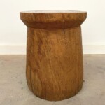 Old Teak Mortar Accent Table