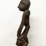 Papua Tribal Artifact Carved Figures on Custom Stand