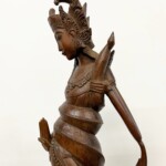 Vintage Balinese Goddess Dewi Ratih Wood Carving