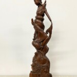 Vintage Balinese Goddess Dewi Ratih Wood Carving