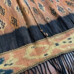 Vintage Handwoven Sumba Ikat Hinggi Textile back lower seam