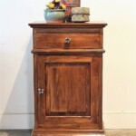 Reclaimed Teak Curved Leg Cabinet with Solid Brass Floral Hardware