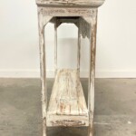 Whitewashed Carved Panel Console table