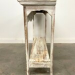 Whitewashed Carved Panel Console table