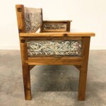 Carved Reclaimed Wood Bench