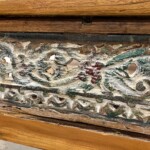 Carved Reclaimed Wood Bench