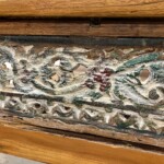 Carved Reclaimed Wood Bench