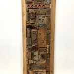 Hand Made Old Panel Fragments Mosaic Art