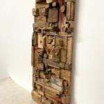 Hand Made Wood Fragments Mosaic Art Panel