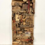 Hand Made Wood Fragments Mosaic Art Panel