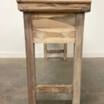 Old Carved Panel Console Table